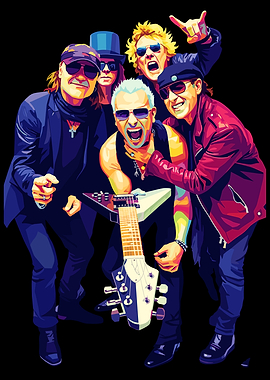 Scorpions Band Colorful Digital Art