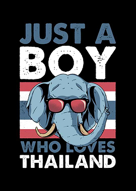 Boy Who Loves Thailand Elephant Design