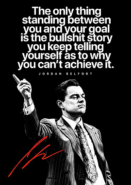 Inspirational Goal Achievement Poster – Success Mindset Art