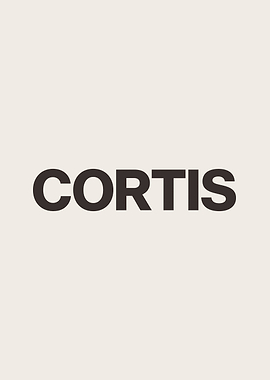 CORTIS Text on Beige Background