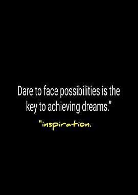 Inspirational Quote on Black Background