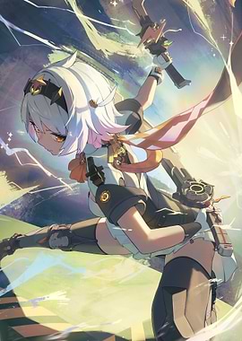 Girl with Sword in Action