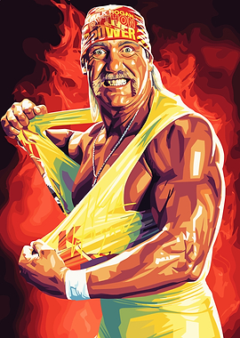 Hulk Hogan Python Power Illustration