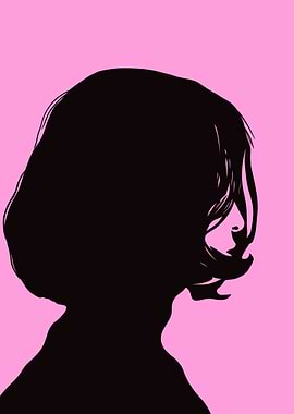 Silhouette of a Woman with Bob