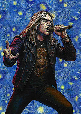 Singer in Van Gogh Style