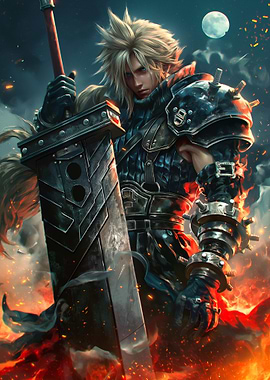 Cloud Strife with Buster Sword