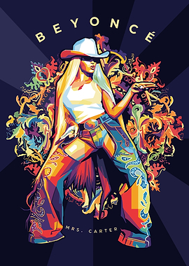 Beyonce Mrs. Carter Pop Art Portrait