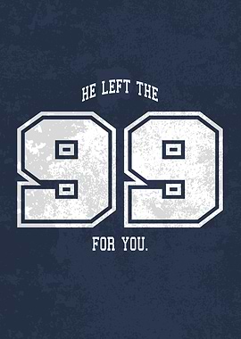 Minimalist Vintage Christian Poster – “He Left the 99 for You” Quote