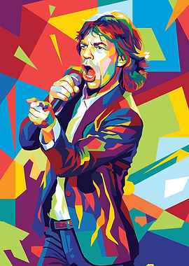 Mick Jagger Pop Art Portrait