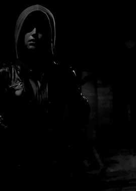 Hooded Figure in the Dark