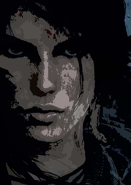 Intense Woman Portrait - Digital Art