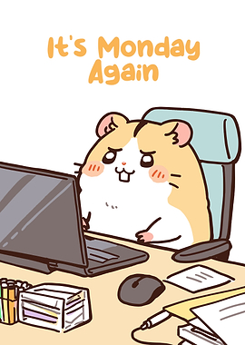 Monday Hamster Cartoon