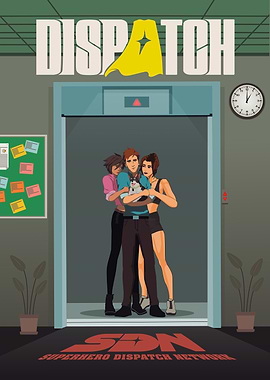 Superhero Dispatch Network Elevator Scene