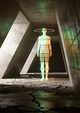 Abstract Figure in Concrete Structure