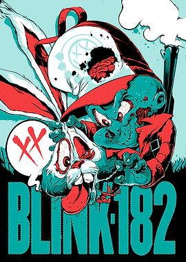 Blink 182 Zombie Rabbit Cartoon Art