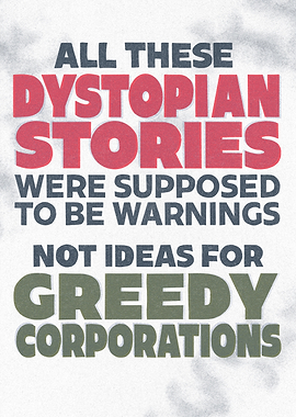 Dystopian Stories Warning Text Art