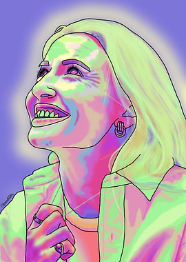 Colourful Portrait of Leah Williamson