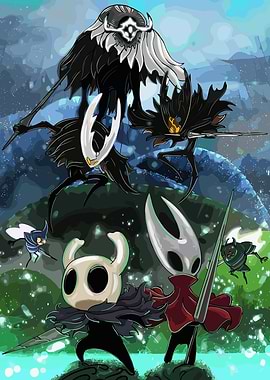 Hollow Knight characters digital art