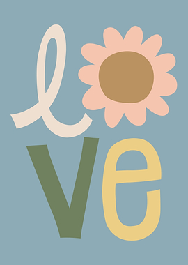 Colorful Baby Room Poster – Bright “Love” Nursery Art