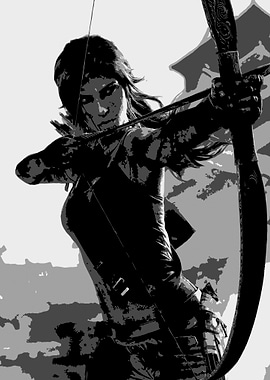 Lara Croft with Bow and Arrow