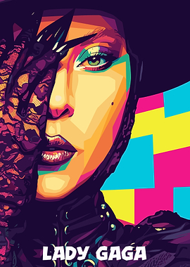 Lady Gaga Pop Art Portrait