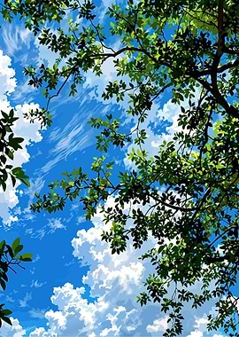 Tree Canopy and Blue Sky