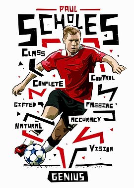 Paul Scholes Soccer Graphic Art