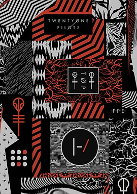 Twenty One Pilots Patchwork Design