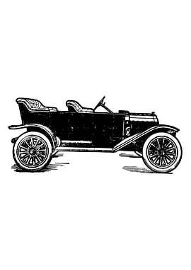 Vintage Car Illustration