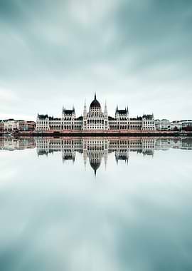 Hungarian Parliament Building Reflection