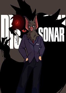 Dr. Sonar Bat Character Illustration
