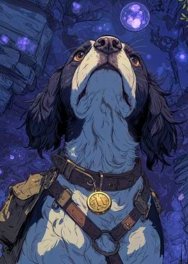 Springer Spaniel Looking Up