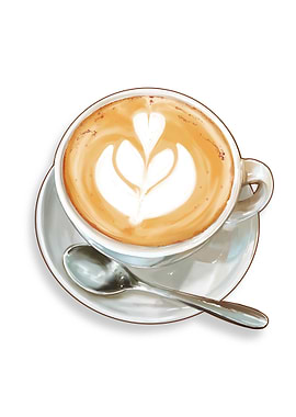 Latte Art Coffee Cup Illustration