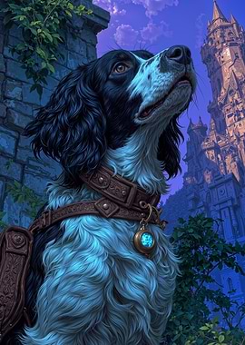 Springer Spaniel Castle Landscape