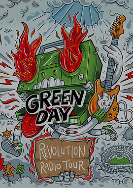 Green Day Revolution Radio Tour Artwork