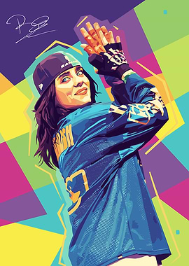 Billie Eilish Pop Art Portrait