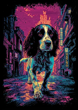 Springer Spaniel Cityscape