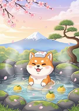 Shiba Inu Onsen Relaxation