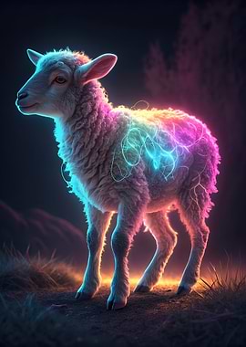 Neon Lamb in Dark Field