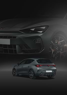 Gray Seat Cupra Leon poster