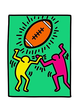 Pop Art Football Celebration