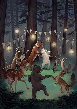 Forest Animals Dancing Party