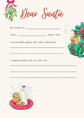 Dear Santa Letter Template