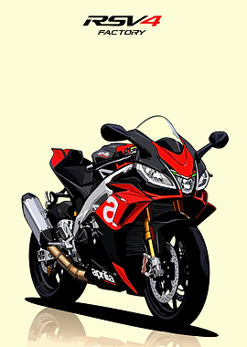 Aprilia RSV4 Factory Motorcycle Illustration