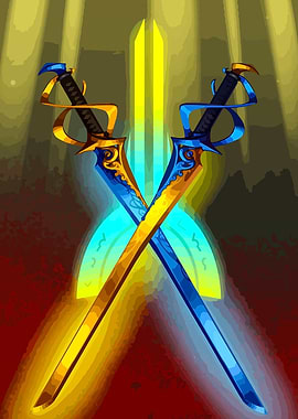 Crossed Swords Digital Art