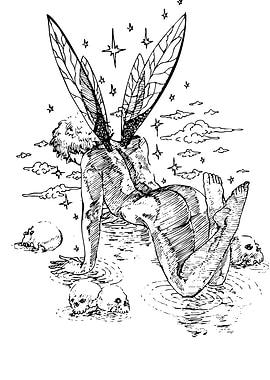 Fairy in a Skull-Filled Water