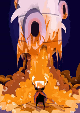 Hollow Knight Confronts a Towering Figure