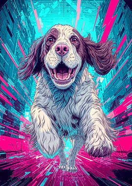Cyberpunk Springer Spaniel