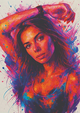 Colorful Portrait of a Woman