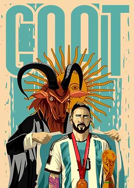 Messi GOAT Award Ceremony Illustration